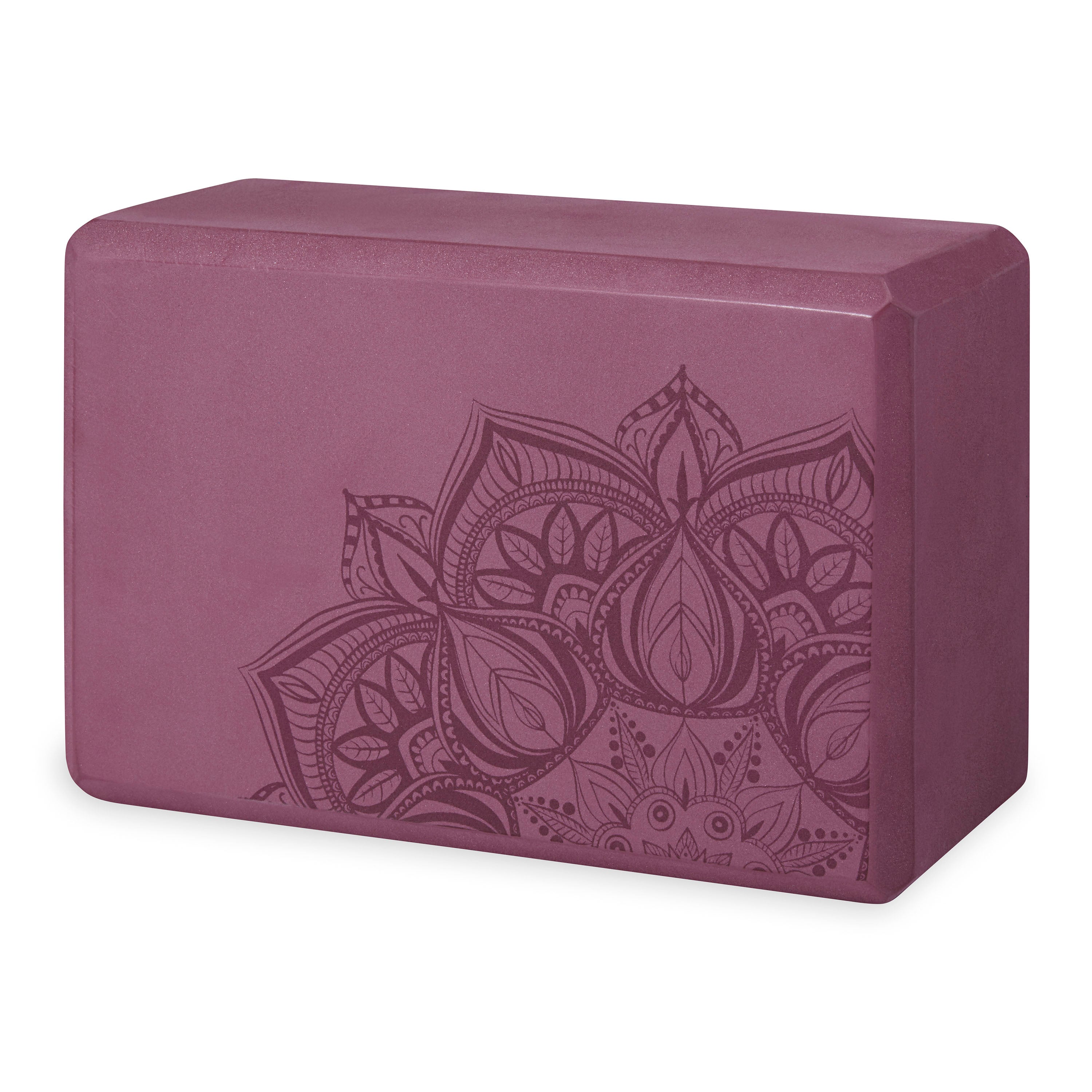 Gaiam Printed Yoga Block Athenian Blush front angle