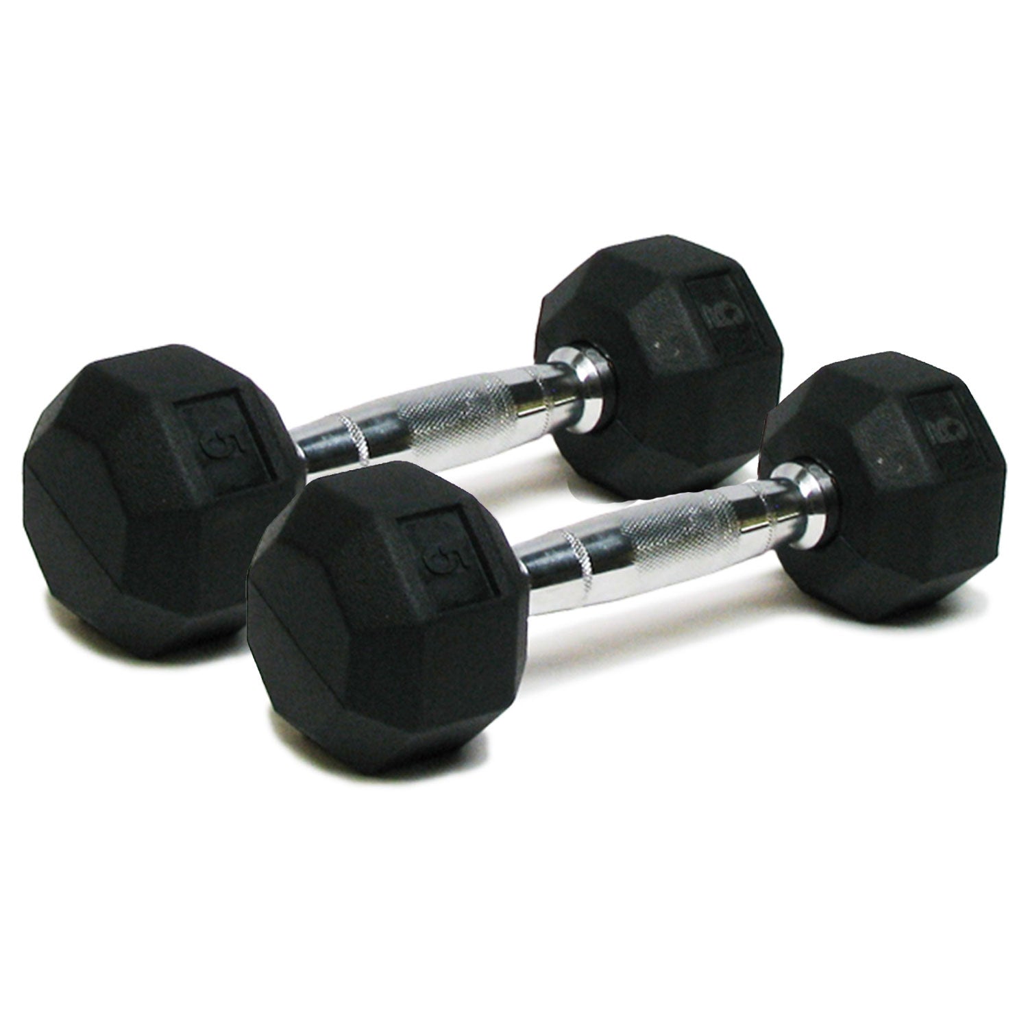 Deluxe Rubber Dumbbells (5lb Pair)